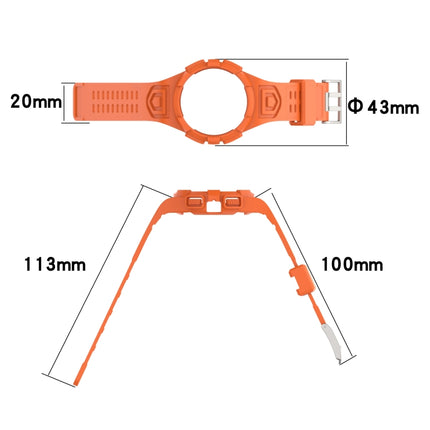 For Samsung Galaxy Watch FE / Watch6 / Watch6 Classic Armored TPU Integrated Watch Band, Transparent White, Transparent Black, Transparent Pink, Transparent Blue, Transparent Orange, Transparent Green, Black, Blue, Red, Pink, Ivory White, Coffee, Orange - DealBuddy