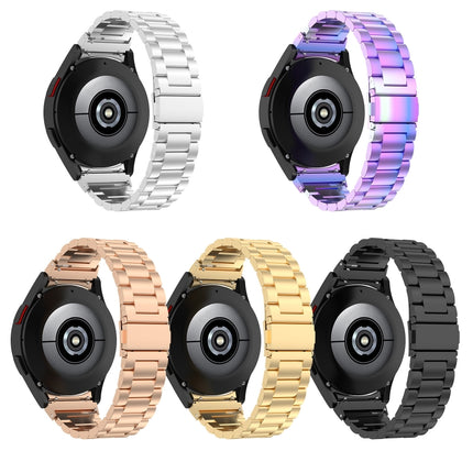 Three Bead Stainless Steel Metal Watch Strap, For Samsung Galaxy Watch Ultra 47mm / Ultra 2025, For Samsung Galaxy Watch FE 40mm, For Samsung Galaxy Watch 7 40 / 44mm - DealBuddy