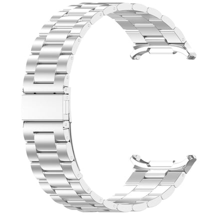 For Samsung Galaxy Watch Ultra 47mm Three Beads Stainless Steel Metal Watch Band, Silver, Black, Gold, Rose Gold - DealBuddy