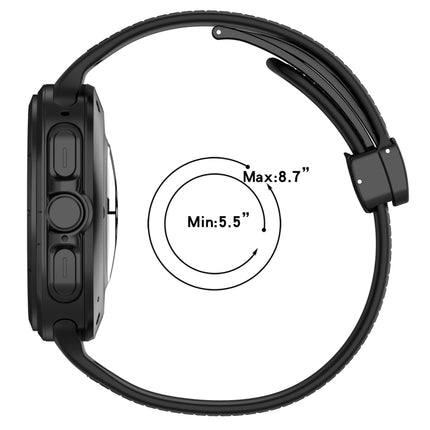 For Samsung Galaxy Watch Ultra 47mm Magnetic Folding Buckle Silicone Leather Watch Band