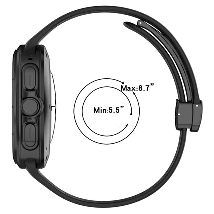For Samsung Galaxy Watch Ultra 47mm Hole Style Magnetic Folding Buckle Silicone Watch Band, Light Gray, Black, Starlight, Pink, Orange, Dark Blue, Dark Green, White - DealBuddy