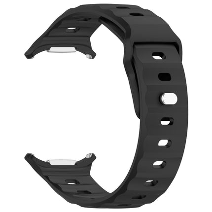 For Samsung Galaxy Watch Ultra 47mm Solid Color Reverse Buckle Silicone Watch Band, Black, White, Blue, Yellow, Light Gray, Dark Green, Cyan, Dark Blue, Starlight, Pink - DealBuddy