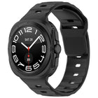 For Samsung Galaxy Watch Ultra 47mm Solid Color Reverse Buckle Silicone Watch Band, Black, White, Blue, Yellow, Light Gray, Dark Green, Cyan, Dark Blue, Starlight, Pink - DealBuddy