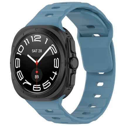 For Samsung Galaxy Watch Ultra 47mm Solid Color Reverse Buckle Silicone Watch Band, Black, White, Blue, Yellow, Light Gray, Dark Green, Cyan, Dark Blue, Starlight, Pink - DealBuddy
