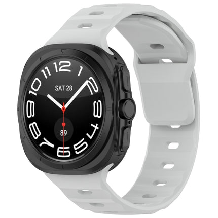 For Samsung Galaxy Watch Ultra 47mm Solid Color Reverse Buckle Silicone Watch Band, Black, White, Blue, Yellow, Light Gray, Dark Green, Cyan, Dark Blue, Starlight, Pink - DealBuddy