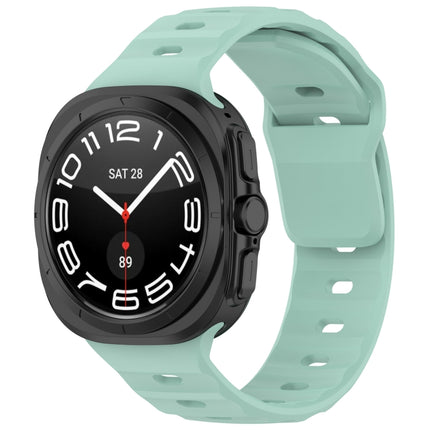 For Samsung Galaxy Watch Ultra 47mm Solid Color Reverse Buckle Silicone Watch Band, Black, White, Blue, Yellow, Light Gray, Dark Green, Cyan, Dark Blue, Starlight, Pink - DealBuddy