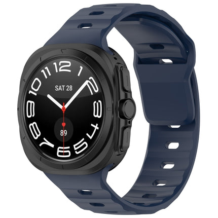For Samsung Galaxy Watch Ultra 47mm Solid Color Reverse Buckle Silicone Watch Band, Black, White, Blue, Yellow, Light Gray, Dark Green, Cyan, Dark Blue, Starlight, Pink - DealBuddy