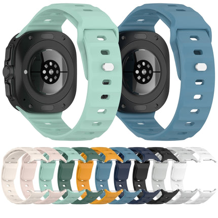 For Samsung Galaxy Watch Ultra 47mm Solid Color Reverse Buckle Silicone Watch Band, Black, White, Blue, Yellow, Light Gray, Dark Green, Cyan, Dark Blue, Starlight, Pink - DealBuddy