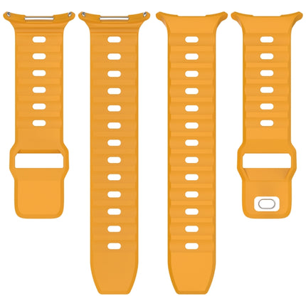 For Samsung Galaxy Watch Ultra 47mm Solid Color Reverse Buckle Silicone Watch Band