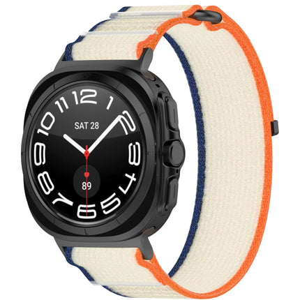 For Samsung Galaxy Watch Ultra 47mm Hook and Loop Fastener Loop Nylon Watch Band