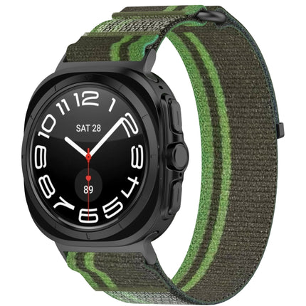 For Samsung Galaxy Watch Ultra 47mm Hook and Loop Fastener Loop Nylon Watch Band