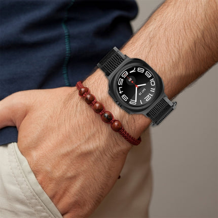 For Samsung Galaxy Watch Ultra 47mm Hook and Loop Fastener Loop Nylon Watch Band