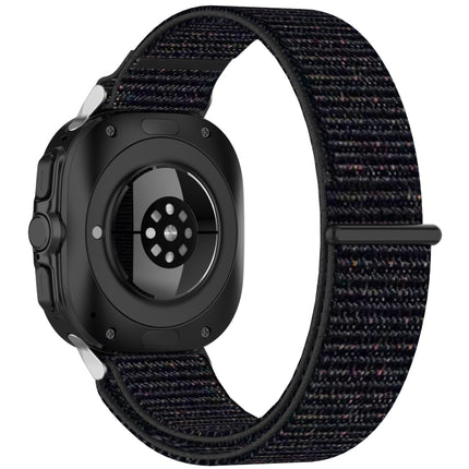 For Samsung Galaxy Watch Ultra 47mm Loop Nylon Hook and Loop Fastener Watch Band, Black, Blue Ocean, Rainbow, Seashell Color, Sea Blue, Gray Blue, Khaki Yellow, Dark Blue, Lime - DealBuddy