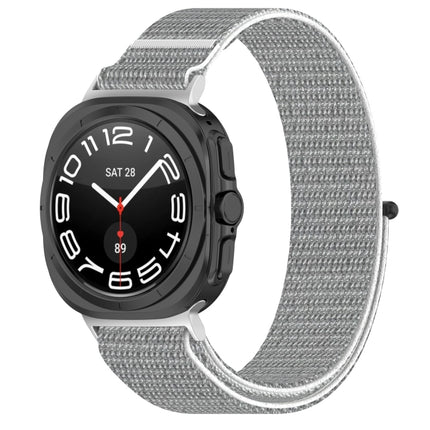 For Samsung Galaxy Watch Ultra 47mm Loop Nylon Hook and Loop Fastener Watch Band, Black, Blue Ocean, Rainbow, Seashell Color, Sea Blue, Gray Blue, Khaki Yellow, Dark Blue, Lime - DealBuddy