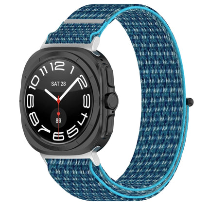 For Samsung Galaxy Watch Ultra 47mm Loop Nylon Hook and Loop Fastener Watch Band, Black, Blue Ocean, Rainbow, Seashell Color, Sea Blue, Gray Blue, Khaki Yellow, Dark Blue, Lime - DealBuddy