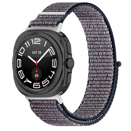 For Samsung Galaxy Watch Ultra 47mm Loop Nylon Hook and Loop Fastener Watch Band, Black, Blue Ocean, Rainbow, Seashell Color, Sea Blue, Gray Blue, Khaki Yellow, Dark Blue, Lime - DealBuddy