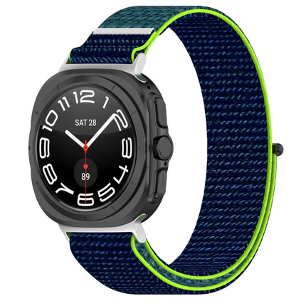 For Samsung Galaxy Watch Ultra 47mm Loop Nylon Hook and Loop Fastener Watch Band, Black, Blue Ocean, Rainbow, Seashell Color, Sea Blue, Gray Blue, Khaki Yellow, Dark Blue, Lime - DealBuddy
