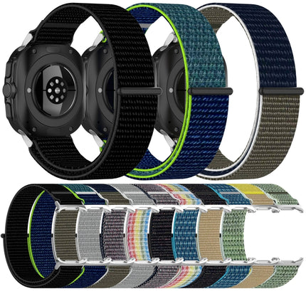 For Samsung Galaxy Watch Ultra 47mm Loop Nylon Hook and Loop Fastener Watch Band, Black, Blue Ocean, Rainbow, Seashell Color, Sea Blue, Gray Blue, Khaki Yellow, Dark Blue, Lime - DealBuddy