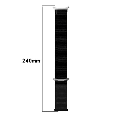 For Samsung Galaxy Watch Ultra 47mm Loop Nylon Hook and Loop Fastener Watch Band