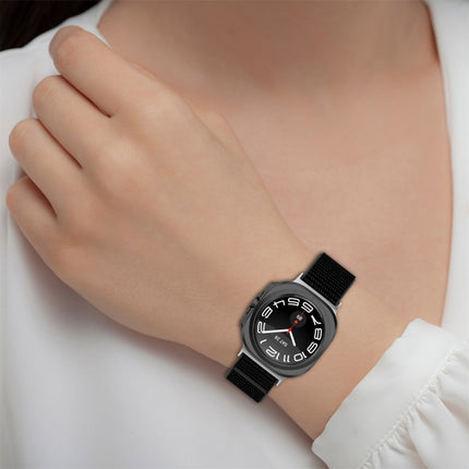 For Samsung Galaxy Watch Ultra 47mm Loop Nylon Hook and Loop Fastener Watch Band