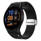 Richard Magnetic Folding Silver Buckle Silicone Watch Band, For Samsung Galaxy Watch FE 40mm, For Sansung Galaxy Watch 5 Pro Golf Edition, For Samsung Galaxy Watch 5 Golf Edition - DealBuddy