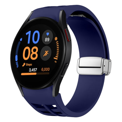 Richard Magnetic Folding Silver Buckle Silicone Watch Band, For Samsung Galaxy Watch FE 40mm, For Sansung Galaxy Watch 5 Pro Golf Edition, For Samsung Galaxy Watch 5 Golf Edition - DealBuddy