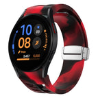 For Samsung Galaxy Watch FE 40mm / Black Red Camouflage