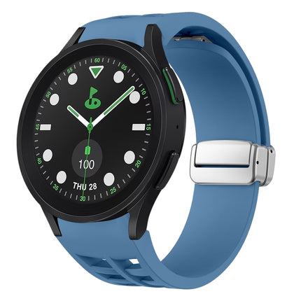 Richard Magnetic Folding Silver Buckle Silicone Watch Band, For Samsung Galaxy Watch FE 40mm, For Sansung Galaxy Watch 5 Pro Golf Edition, For Samsung Galaxy Watch 5 Golf Edition - DealBuddy