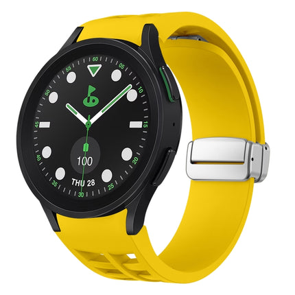Richard Magnetic Folding Silver Buckle Silicone Watch Band, For Samsung Galaxy Watch FE 40mm, For Sansung Galaxy Watch 5 Pro Golf Edition, For Samsung Galaxy Watch 5 Golf Edition - DealBuddy