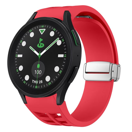 Richard Magnetic Folding Silver Buckle Silicone Watch Band, For Samsung Galaxy Watch FE 40mm, For Sansung Galaxy Watch 5 Pro Golf Edition, For Samsung Galaxy Watch 5 Golf Edition - DealBuddy