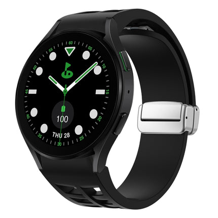 Richard Magnetic Folding Silver Buckle Silicone Watch Band, For Samsung Galaxy Watch FE 40mm, For Sansung Galaxy Watch 5 Pro Golf Edition, For Samsung Galaxy Watch 5 Golf Edition - DealBuddy