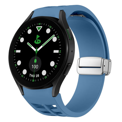 Richard Magnetic Folding Silver Buckle Silicone Watch Band, For Samsung Galaxy Watch FE 40mm, For Sansung Galaxy Watch 5 Pro Golf Edition, For Samsung Galaxy Watch 5 Golf Edition - DealBuddy