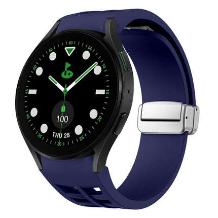 Richard Magnetic Folding Silver Buckle Silicone Watch Band, For Samsung Galaxy Watch FE 40mm, For Sansung Galaxy Watch 5 Pro Golf Edition, For Samsung Galaxy Watch 5 Golf Edition - DealBuddy
