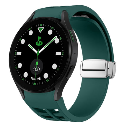 Richard Magnetic Folding Silver Buckle Silicone Watch Band, For Samsung Galaxy Watch FE 40mm, For Sansung Galaxy Watch 5 Pro Golf Edition, For Samsung Galaxy Watch 5 Golf Edition - DealBuddy