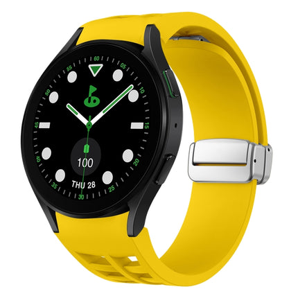 Richard Magnetic Folding Silver Buckle Silicone Watch Band, For Samsung Galaxy Watch FE 40mm, For Sansung Galaxy Watch 5 Pro Golf Edition, For Samsung Galaxy Watch 5 Golf Edition - DealBuddy