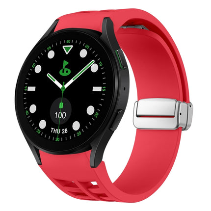 Richard Magnetic Folding Silver Buckle Silicone Watch Band, For Samsung Galaxy Watch FE 40mm, For Sansung Galaxy Watch 5 Pro Golf Edition, For Samsung Galaxy Watch 5 Golf Edition - DealBuddy