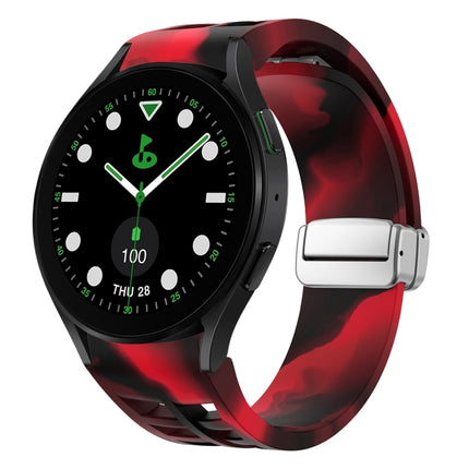 Richard Magnetic Folding Silver Buckle Silicone Watch Band, For Samsung Galaxy Watch FE 40mm, For Sansung Galaxy Watch 5 Pro Golf Edition, For Samsung Galaxy Watch 5 Golf Edition - DealBuddy
