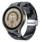 For Sansung Galaxy Watch 5 Pro 45mm / Black Gray Camouflage