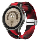 For Sansung Galaxy Watch 5 Pro 45mm / Black Red Camouflage