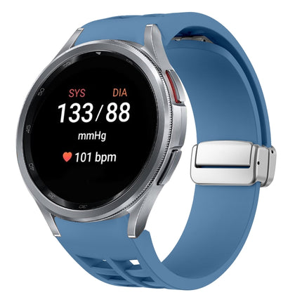 Richard Magnetic Folding Silver Buckle Silicone Watch Band, For Sansung Galaxy Watch 5 Pro 45mm, For Samsung Galaxy Watch 7 40 / 44mm, For Samsung Galaxy Watch 6 Classic 43 / 47mm - DealBuddy