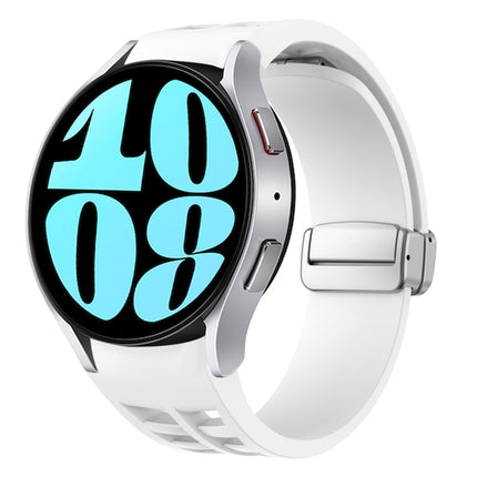 Richard Magnetic Folding Silver Buckle Silicone Watch Band, For Samsung Galaxy Watch 6 40 / 44mm, For Samsung Galaxy Watch 5 40 / 44mm, For Samsung Galaxy Watch 4 40 / 44mm - DealBuddy