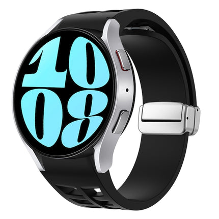 Richard Magnetic Folding Silver Buckle Silicone Watch Band, For Samsung Galaxy Watch 6 40 / 44mm, For Samsung Galaxy Watch 5 40 / 44mm, For Samsung Galaxy Watch 4 40 / 44mm - DealBuddy