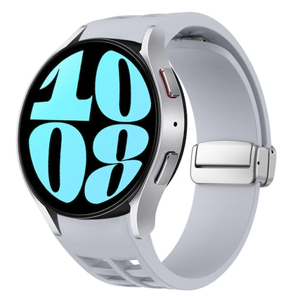Richard Magnetic Folding Silver Buckle Silicone Watch Band, For Samsung Galaxy Watch 6 40 / 44mm, For Samsung Galaxy Watch 5 40 / 44mm, For Samsung Galaxy Watch 4 40 / 44mm - DealBuddy
