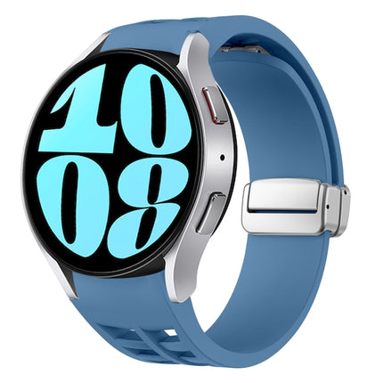 Richard Magnetic Folding Silver Buckle Silicone Watch Band, For Samsung Galaxy Watch 6 40 / 44mm, For Samsung Galaxy Watch 5 40 / 44mm, For Samsung Galaxy Watch 4 40 / 44mm - DealBuddy