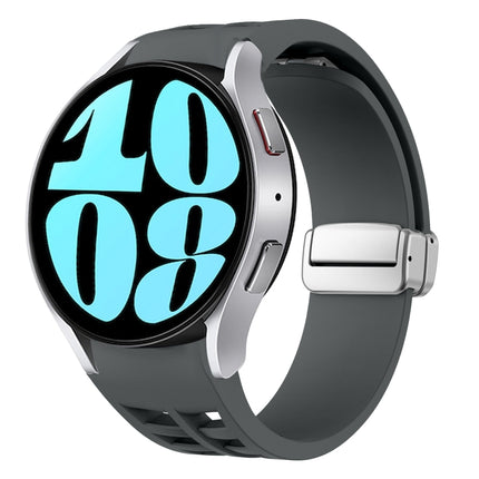 Richard Magnetic Folding Silver Buckle Silicone Watch Band, For Samsung Galaxy Watch 6 40 / 44mm, For Samsung Galaxy Watch 5 40 / 44mm, For Samsung Galaxy Watch 4 40 / 44mm - DealBuddy