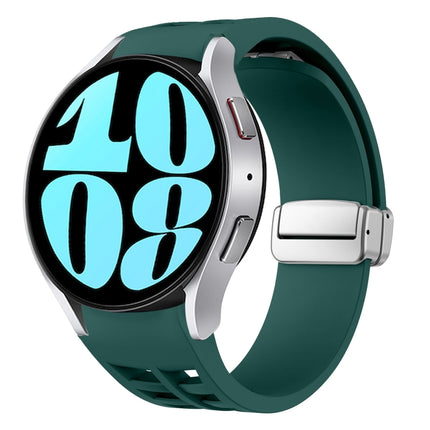 Richard Magnetic Folding Silver Buckle Silicone Watch Band, For Samsung Galaxy Watch 6 40 / 44mm, For Samsung Galaxy Watch 5 40 / 44mm, For Samsung Galaxy Watch 4 40 / 44mm - DealBuddy