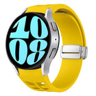 Richard Magnetic Folding Silver Buckle Silicone Watch Band, For Samsung Galaxy Watch 6 40 / 44mm, For Samsung Galaxy Watch 5 40 / 44mm, For Samsung Galaxy Watch 4 40 / 44mm - DealBuddy