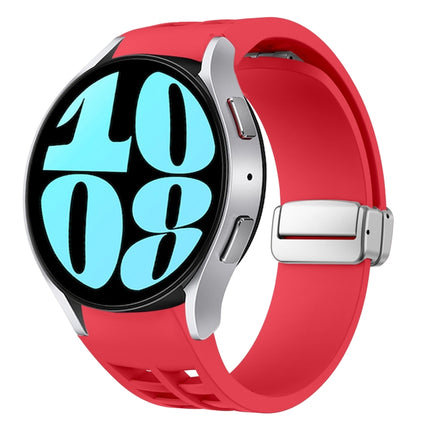 Richard Magnetic Folding Silver Buckle Silicone Watch Band, For Samsung Galaxy Watch 6 40 / 44mm, For Samsung Galaxy Watch 5 40 / 44mm, For Samsung Galaxy Watch 4 40 / 44mm - DealBuddy