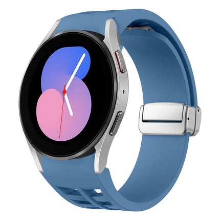 Richard Magnetic Folding Silver Buckle Silicone Watch Band, For Samsung Galaxy Watch 6 40 / 44mm, For Samsung Galaxy Watch 5 40 / 44mm, For Samsung Galaxy Watch 4 40 / 44mm - DealBuddy