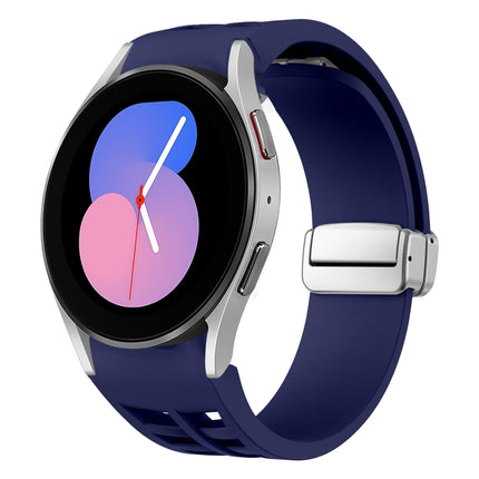 Richard Magnetic Folding Silver Buckle Silicone Watch Band, For Samsung Galaxy Watch 6 40 / 44mm, For Samsung Galaxy Watch 5 40 / 44mm, For Samsung Galaxy Watch 4 40 / 44mm - DealBuddy